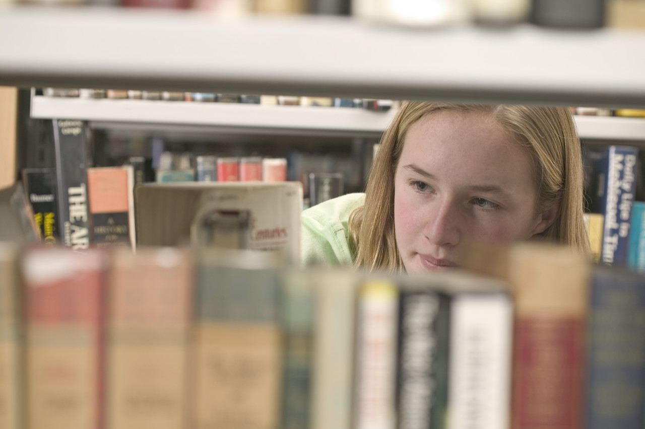 Girl and Books